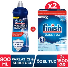 Finish Bulaşık Makinesi Tuzu 3000 gr + Parlatıcı 800   ml