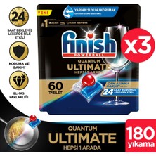 Finish Quantum Ultimate 180 Kapsül Bulaşık Makinesi Deterjanı Tableti (60X3)