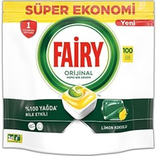 Fairy Hepsi Bir Arada 100 Yıkama Bulaşık Makinesi Deterjanı Kapsülü/tableti 'limon Kokulu