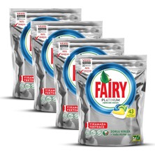 Fairy Platinum Bulaşık Makinesi Tableti 43'lü (4 Adet)