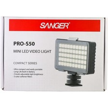 Sanger PRO-S50 Ürün Çekimi Için Ledli Küçük Kamera Işığı