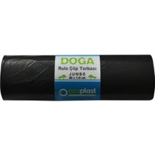 Ecoplast Doğa Çöp Torbası Jumbo 80X110 cm 90  lt 20X10''lu (200 Adet) DOGA10'lu200