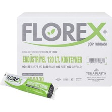 Florex Endüstriyel 120 lt Konteyner Siyah Çöp Poşedi 20 Rulo