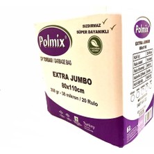 Polmix Çöp Torbası Jumbo Extra 80X110 Mavi 1 Koli 20 Paket