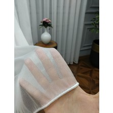 Evdepo Home Taç Bambu  Ekstraforlu Pilesiz Tül Perde Tek Kanat - Ekru 100 x 200 cm