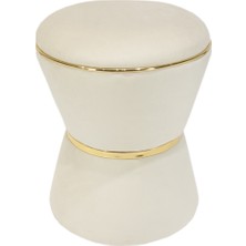 Zem Fine Kırık Beyaz Gold Puf