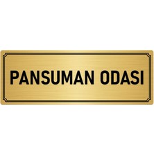 Özarslan Dizayn Metal Yönlendirme Levhası, Departman Kapı İsimliği Pansuman Odası 7X20 cm Altın Renk