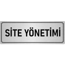 Özarslan Dizayn Metal Yönlendirme Levhası, Departman Kapı İsimliği Site Yönetimi 5X20 cm Gümüş Renk