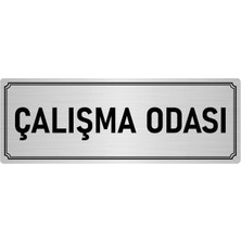 Özarslan Dizayn Metal Yönlendirme Levhası, Departman Kapı İsimliği Çalışma Odası 5X20 cm Gümüş Renk