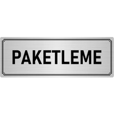 Özarslan Dizayn Metal Yönlendirme Levhası, Departman Kapı İsimliği Paketleme 7X20 cm Gümüş Renk