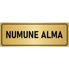 Özarslan Dizayn Metal Yönlendirme Levhası, Departman Kapı İsimliği Numune Alma 10X20 cm Altın Renk