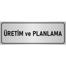 Özarslan Dizayn Metal Yönlendirme Levhası, Departman Kapı İsimliği Üretim ve Planlama 10X20 cm Gümüş Renk