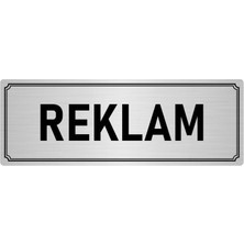 Özarslan Dizayn Metal Yönlendirme Levhası, Departman Kapı İsimliği Reklam 7X20 cm Gümüş Renk