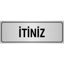 Özarslan Dizayn Metal Yönlendirme Levhası, Departman Kapı İsimliği Itiniz 5X20 cm Gümüş Renk