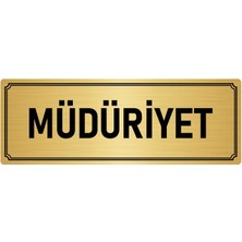Özarslan Dizayn Metal Yönlendirme Levhası, Departman Kapı İsimliği Müdüriyet 7X20 cm Altın Renk