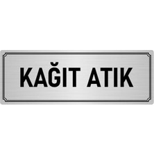 Özarslan Dizayn Metal Yönlendirme Levhası, Departman Kapı İsimliği Kağıt Atık 7X20 cm Gümüş Renk