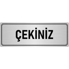 Özarslan Dizayn Metal Yönlendirme Levhası, Departman Kapı İsimliği Çekiniz 5X20 cm Gümüş Renk