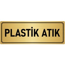 Özarslan Dizayn Metal Yönlendirme Levhası, Departman Kapı İsimliği Plastik Atık 7X20 cm Altın Renk