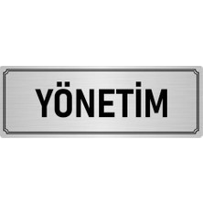 Özarslan Dizayn Metal Yönlendirme Levhası, Departman Kapı İsimliği Yönetim 5X20 cm Gümüş Renk
