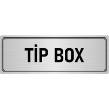 Özarslan Dizayn Metal Yönlendirme Levhası, Departman Kapı İsimliği Tip Box 7X20 cm Gümüş Renk