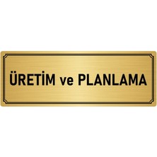 Özarslan Dizayn Metal Yönlendirme Levhası, Departman Kapı İsimliği Üretim ve Planlama 10X20 cm Altın Renk