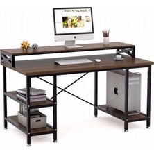 Sadece Onda Ceviz Modern Raflı Çalışma Masası