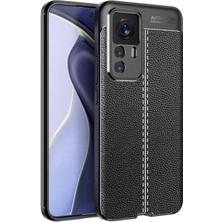 Dlrcase Xiaomi 12T Pro Kılıf Niss Silikon Deri Görünümlü Kamera Korumalı Siyah