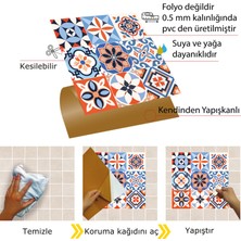 Tink Kendinden Yapışkanlı Tezgah Arası Kaplama Meksika 019 Karma Desenli Pvc Karo 30X30 cm 56 Adet 5m2