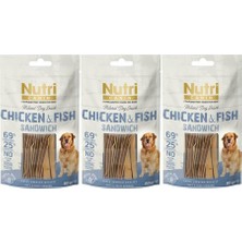 Nutri Canin 80GR Tahılsız Tavuk Balık Etli Sandvic Köpek Ödülü 80GR 3 Adet
