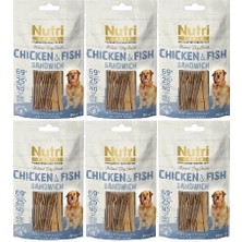 Nutri Canin 80GR Tahılsız Tavuk Balık Etli Sandvic Köpek Ödülü 80GR 6 Adet
