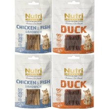 Nutri Feline %95 Et Içeren Tahılsız 2 Çeşit Ödül Maması 4 Adet