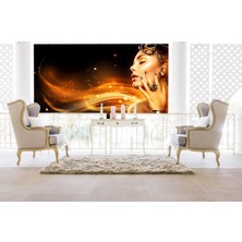 Umut Gergi Tavan Kuaför Temalı Tek Parça Duvar Kağıdı