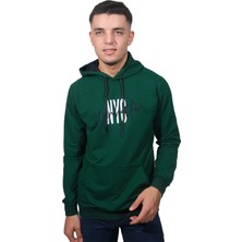 Daniel Milano Erkek Nyc Nefti Yeşil Kapüşonlu SWEATSHIRT-228