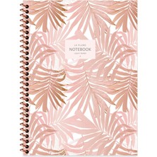 Keskin Color 16.5X22.5 Düz Defter La Plume Leaves - Kahve