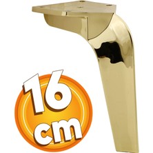 Repla Lüks Mobilya Kanepe Sehpa Tv Ünitesi Koltuk Ayağı 16 cm Parlak Gold Baza Ayak