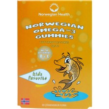 Norwegian Health Omega 3 Gummies 30 Çiğnenebilir Form Norveç Balık Yağı Tutti Frutti Aromalı.