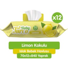 Baby Turco 'limon Kokulu Islak Bebek Havlusu 12X70 Adet