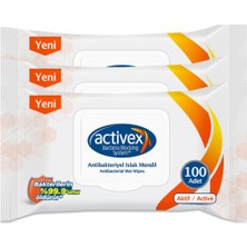 Activex Antibakteriyel Islak Mendil Aktif 3X100 Yaprak