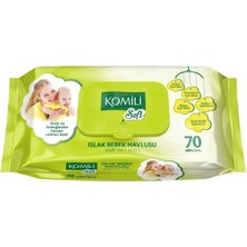 Komili Soft Islak Havlu Mendil 70 Yaprak (24 'lü Set) 1680 Yaprak Plastik Kapaklı