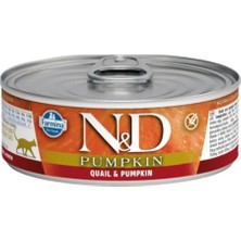 N&d Balkabaklı ve Bıldırcınlı Tahılsız Yetişkin Kedi Konservesi 80GR