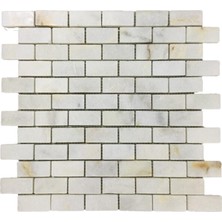 Tuqco 2,3 x 4,8 Brick Golden Cilalı Mermer Mozaik