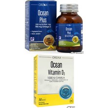 Ocean Ocean Plus Omega3 1200mg 50 Kapsül Ve Ocean Vitamin D3 1000ıu Damla 50ml