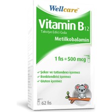 Wellcare Vitamin B12 Metilkobalamin 500 Mcg Dil Altı Sprey 5 Ml