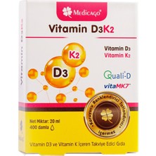 Medicago Vitamin D3 K2 Damla 20 Ml