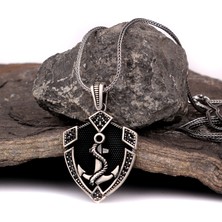 Tesbih Sepetim Deniz Çapası Model 925 Ayar Gümüş Kolye