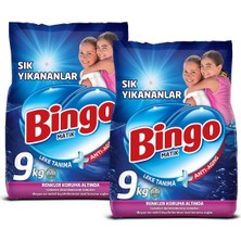 Bingo Matik Toz Çamaşır Deterjanı 9 kg Ekonomi Paketi 2'li