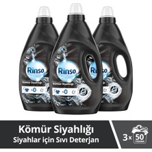 Rinso Sıvı Deterjan Kömür Siyahlığı Siyahlar 3 lt 3 Adet