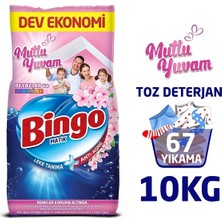 Bingo Matik Mutlu Yuvam Beyazlar ve Renkliler Için Toz Çamaşır Deterjanı 10 kg