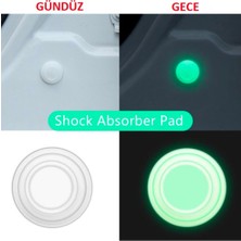 Sin@rasta 10 Adet Fosforlu Araba Kapı Ses Gürültü Önleyici Conta Kaput Bagaj Darbe Emici Ses Yalıtım Izolasyon