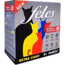 Feles Kedi Kumu 8 Litre - Karbonlu Kedi Kumu